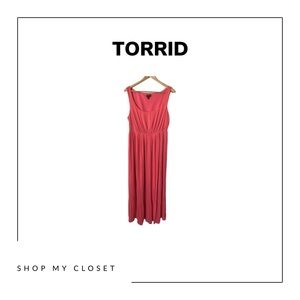Torrid Coral Chiffon Dress - plus size 0